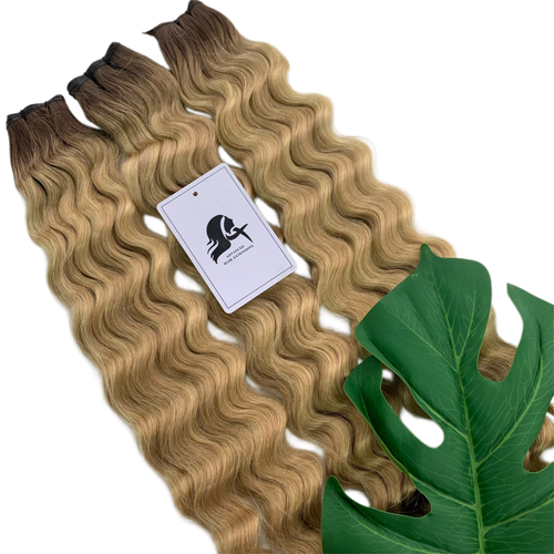 Genius Weft 60grams 4 weft 11inch Width 18inches T8N-P18/613 Natural Wave 
