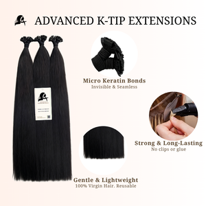 K Tips 100grams 22inches #1B