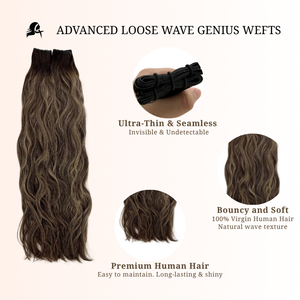 Genius Wefts Loose natural wave 60grams 22inches #T2-P2/18