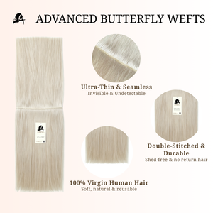 Butterfly weft 120grams 20inches #white