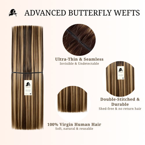 Butterfly weft 120grams 20inches T3-P4/16