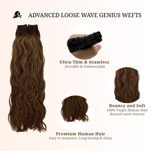 Genius Wefts Loose natural wave 60grams 22inches #T2-P2/6