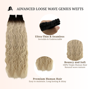 Genius Wefts Loose natural wave 60grams 22inches #T2-WHITE