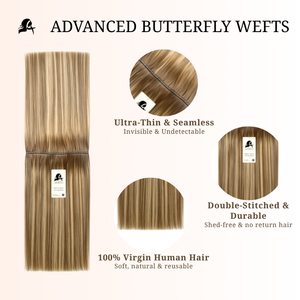 Butterfly weft 120grams 20inches T4-P9/18/60