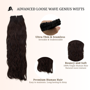 Genius Wefts Loose natural wave 60grams 18inches T1B-P1B/3